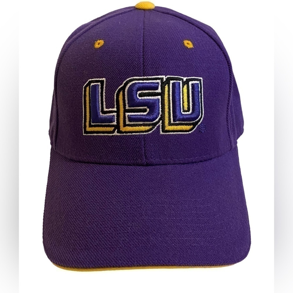 LSU Tigers Purple & Gold Hat Cap Captains Collection Size 7 1/4”
